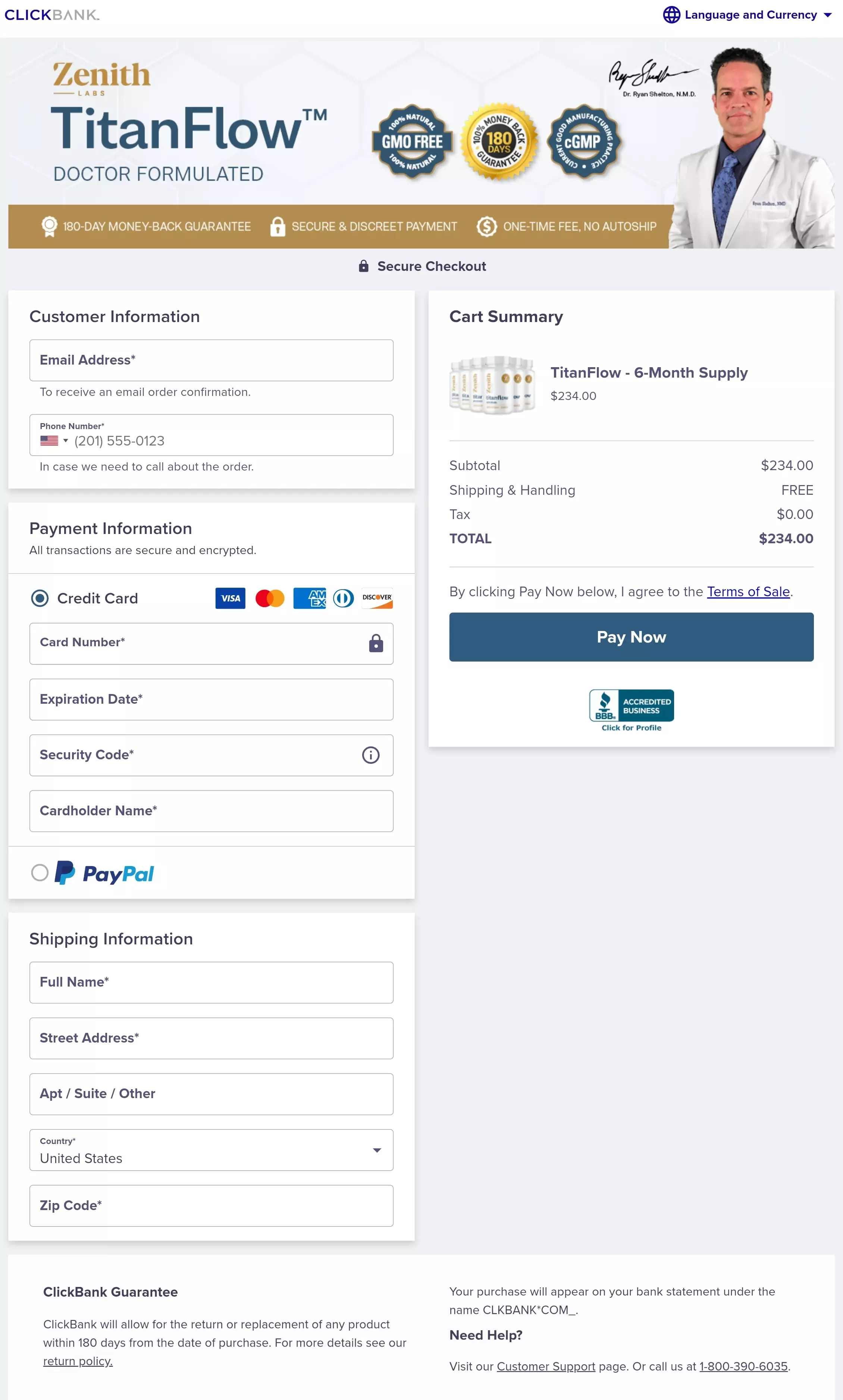 TitanFlow order form